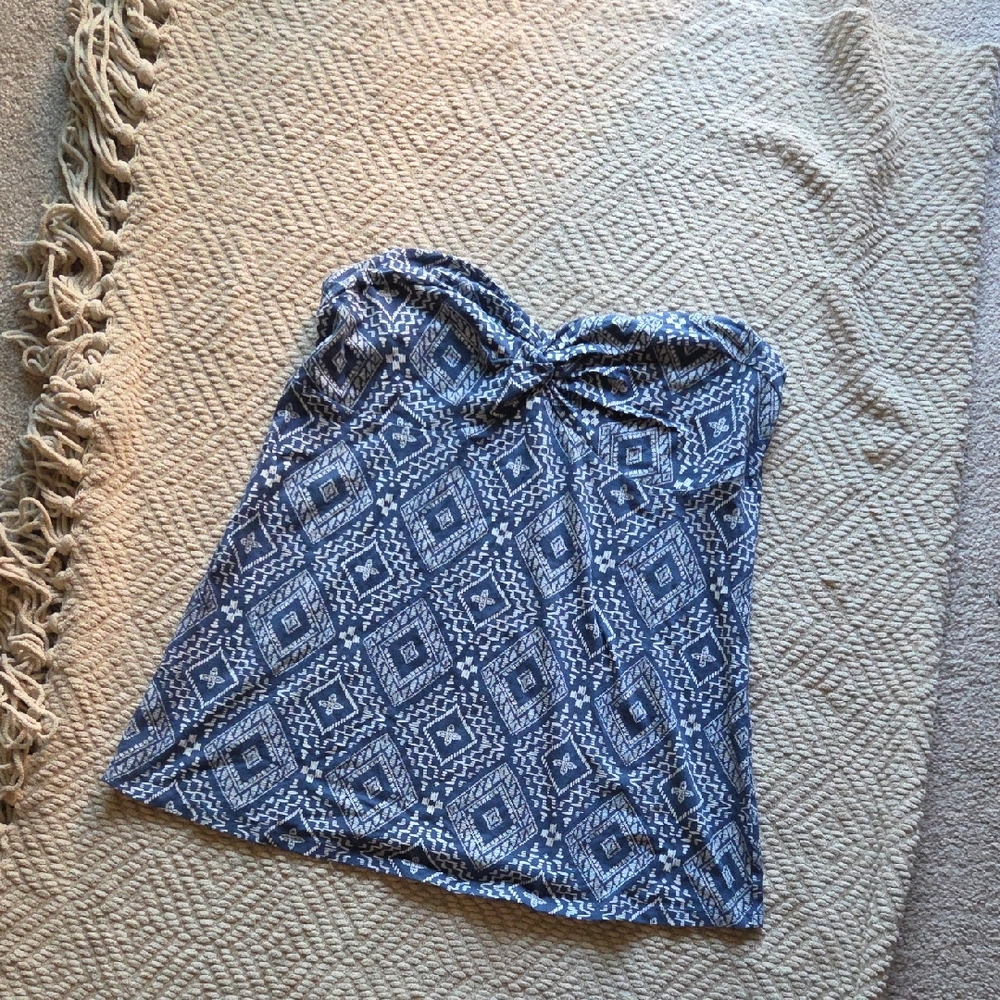Torrid Blue Ikat Sweetheart Tank